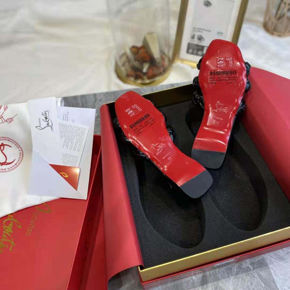 Christian Louboutin Women Marmela Flat Mule is Modern and Elegant-Black - image 10