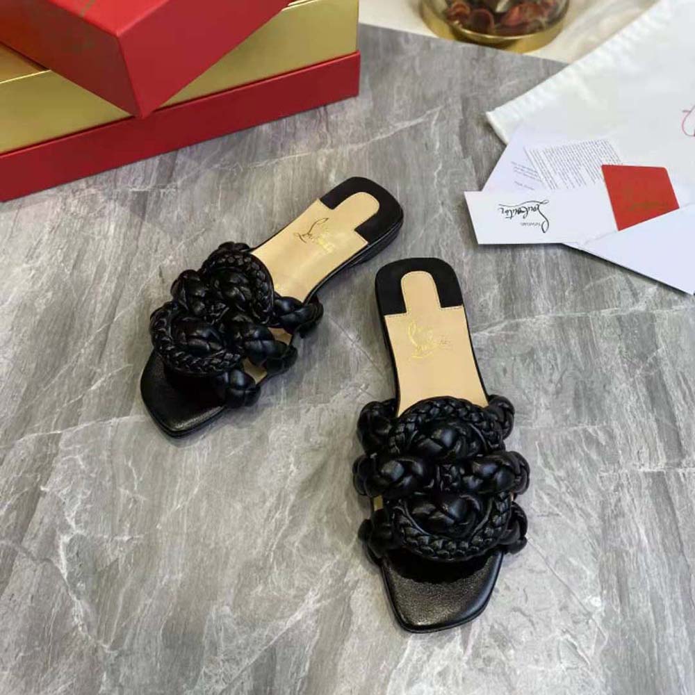 Christian Louboutin Women Marmela Flat Mule is Modern and Elegant-Black - image 6