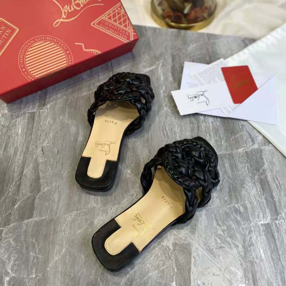 Christian Louboutin Women Marmela Flat Mule is Modern and Elegant-Black - image 7