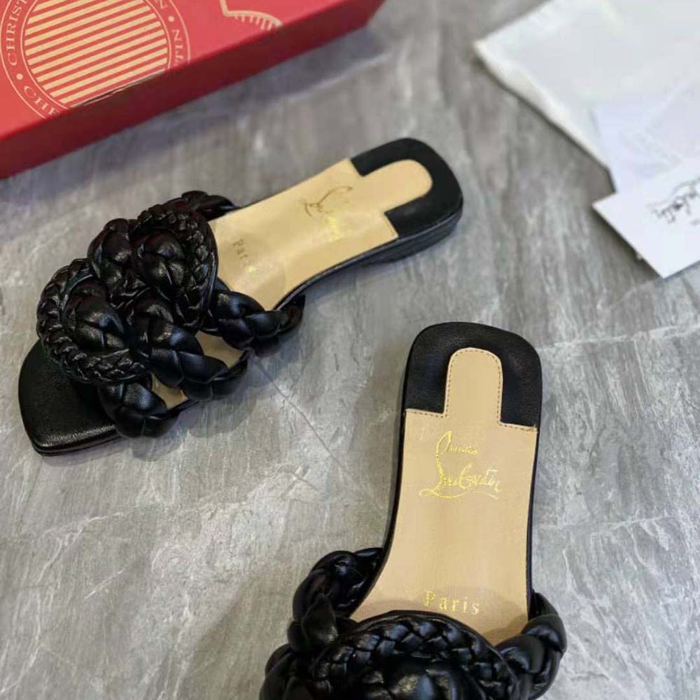 Christian Louboutin Women Marmela Flat Mule is Modern and Elegant-Black - image 9