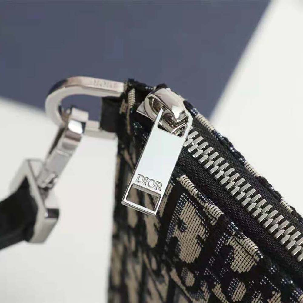 Dior Men A4 Pouch Beige and Black Dior Oblique Jacquard - image 7