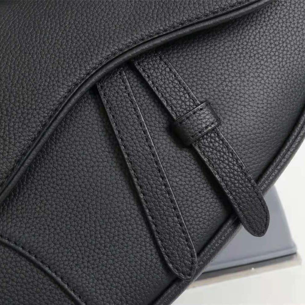Dior Men Saddle Bag Black Grained Calfskin - image 7