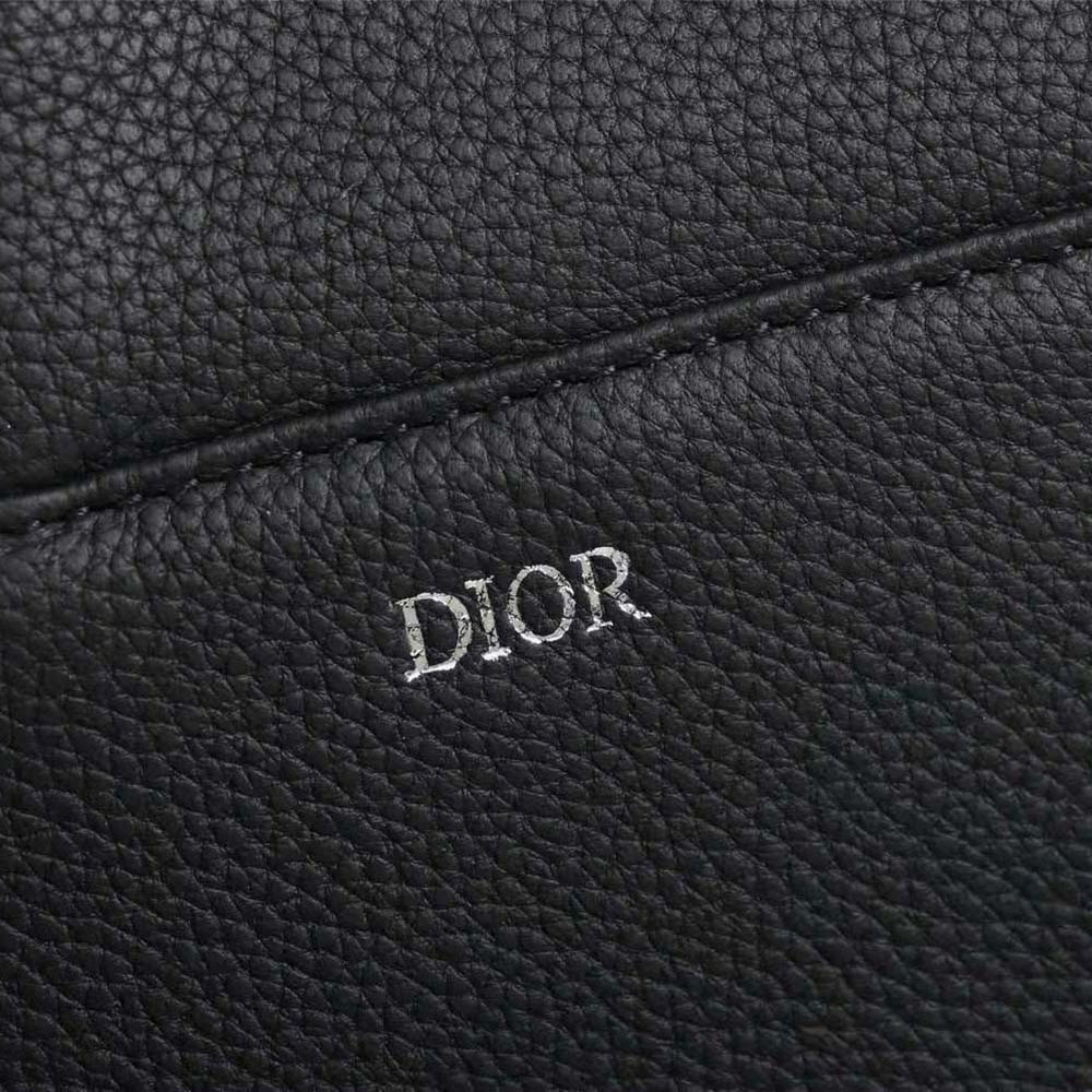 Dior Men Saddle Bag Black Grained Calfskin - image 10