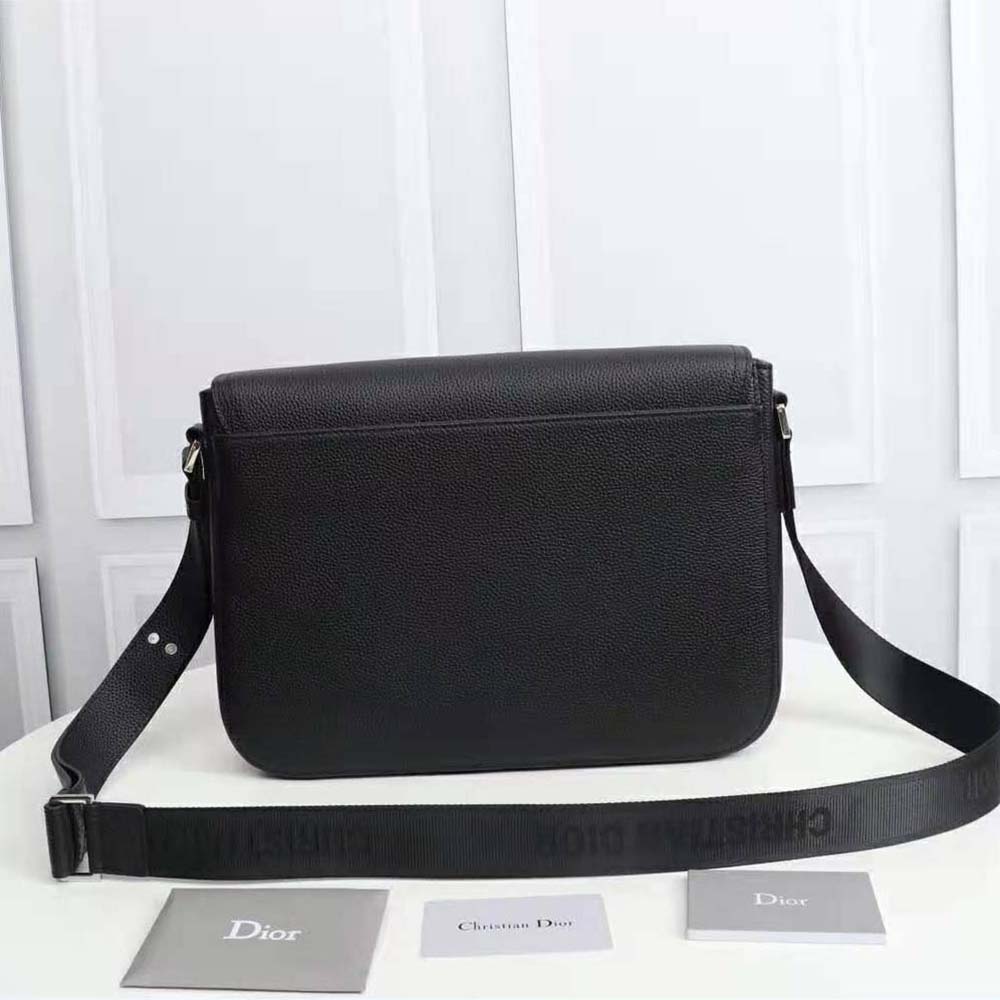 Dior Men Saddle Messenger Bag Black Grained Calfskin - image 4