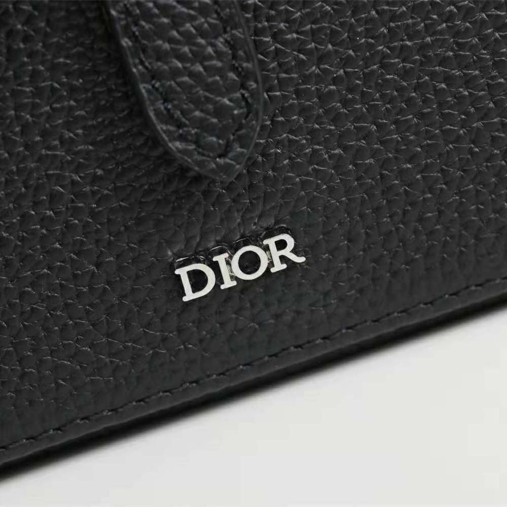 Dior Men Saddle Messenger Bag Black Grained Calfskin - image 10