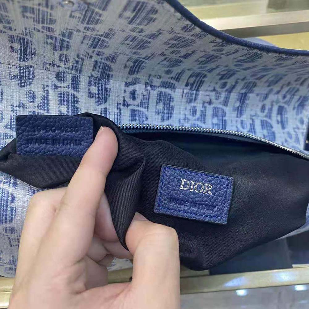 Dior Men Saddle bag Blue Dior Oblique Kasuri jacquard - image 10