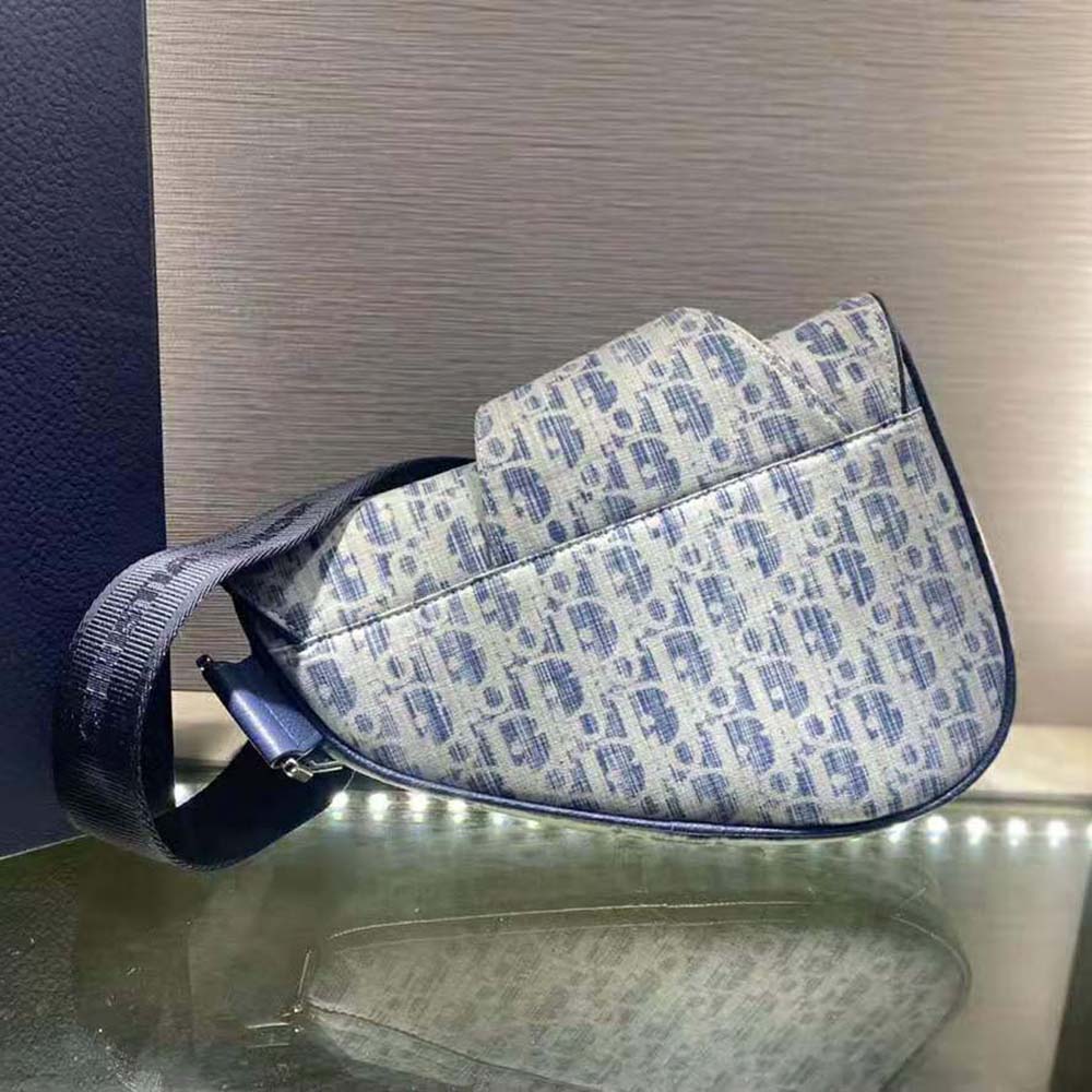 Dior Men Saddle bag Blue Dior Oblique Kasuri jacquard - image 4