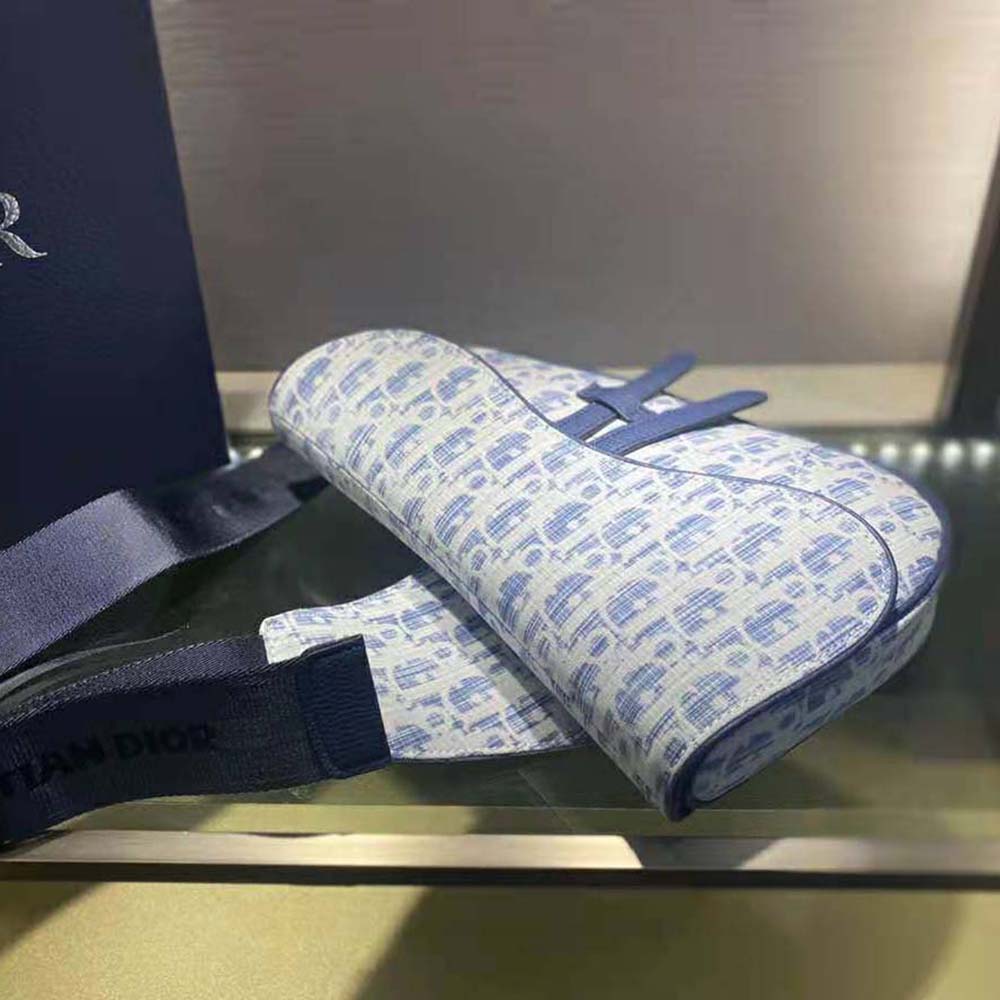 Dior Men Saddle bag Blue Dior Oblique Kasuri jacquard - image 9