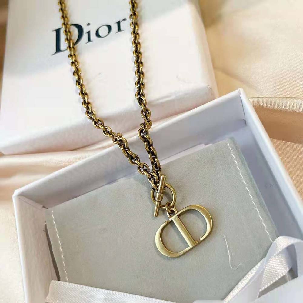 Dior Women 30 Montaigne Necklace Antique Gold-Finish Metal - image 4