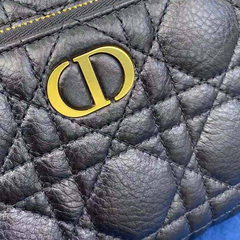 Dior Women Caro Double Pouch Black Supple Cannage Calfskin - image 7