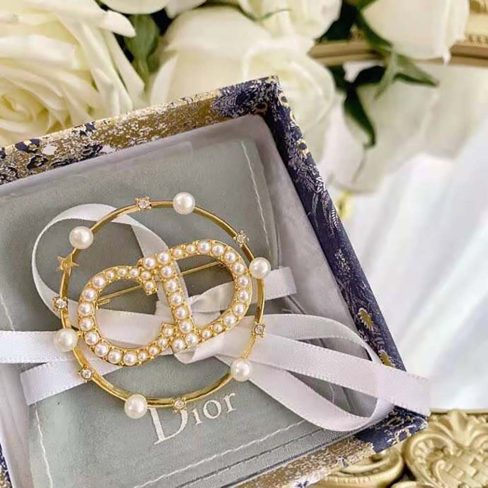 Dior Women Clair D Lune Brooch Gold-Finish Metal - image 5