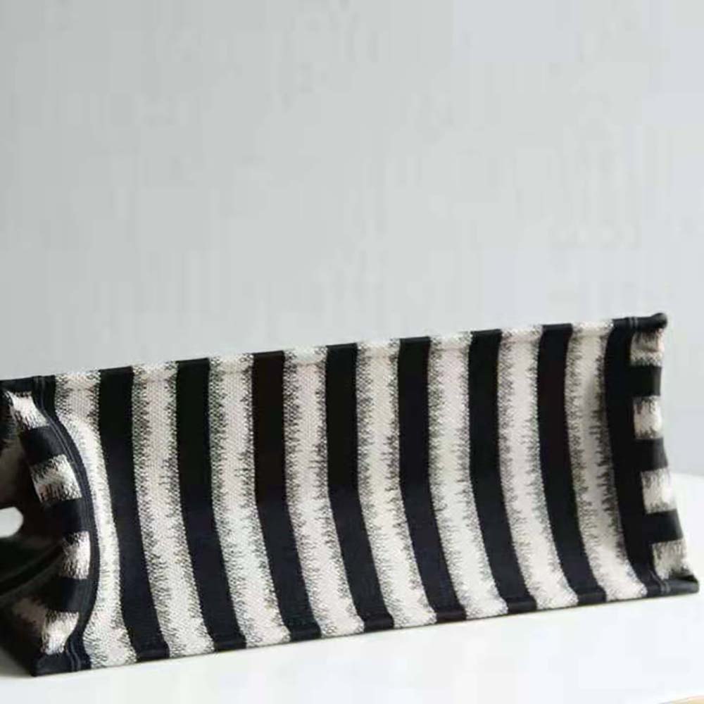 Dior Women Dior Book Tote Blue D-Stripes Embroidery - image 4