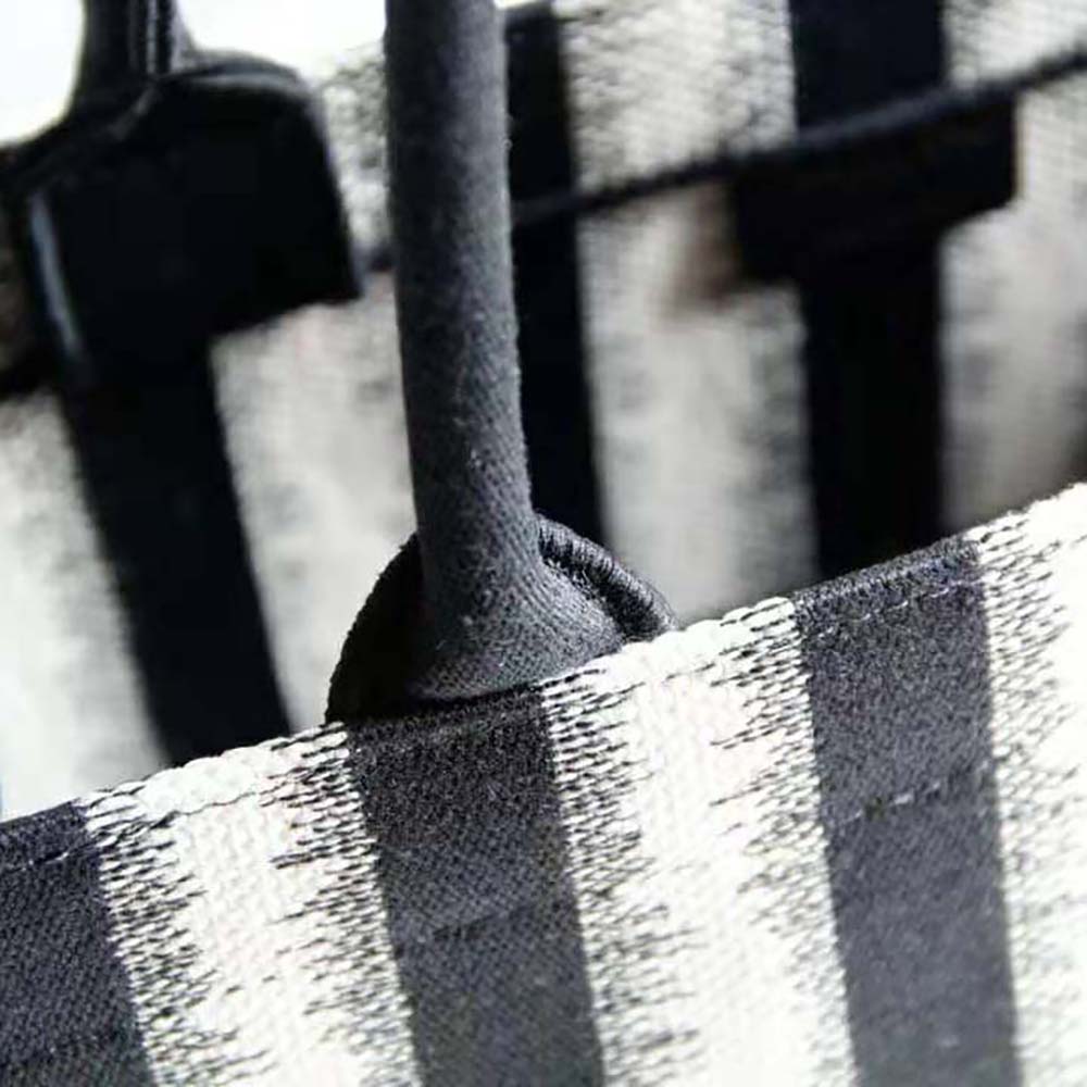 Dior Women Dior Book Tote Blue D-Stripes Embroidery - image 10