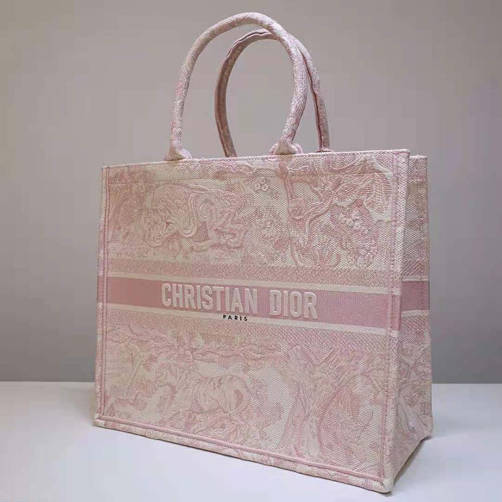 Dior Women Dior Book Tote Pink Toile de Jouy Embroidery - image 4