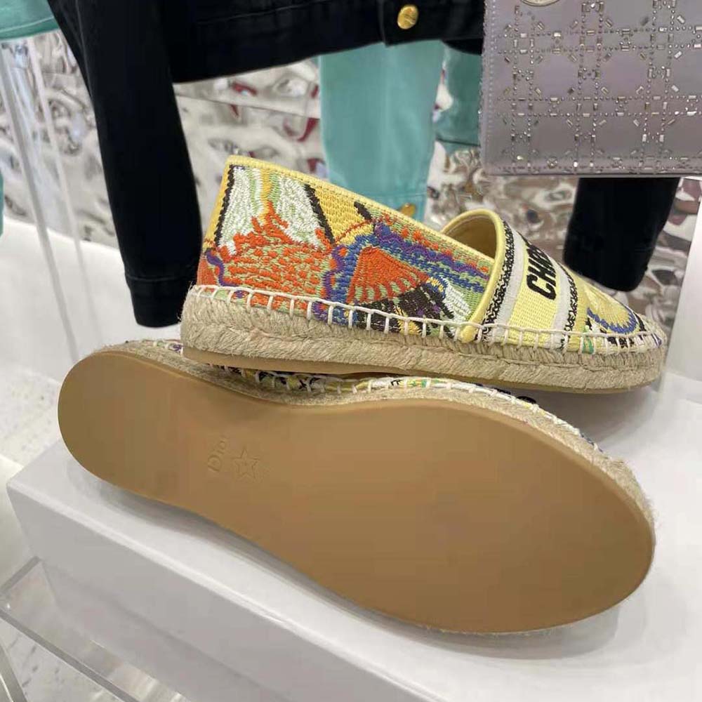 Dior Women Granville Espadrille Turquoise Dior In Lights Embroidered Cotton - image 8
