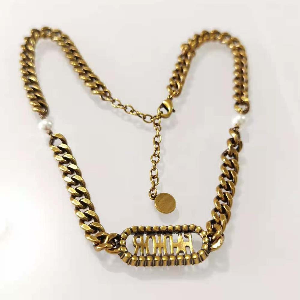 Dior Women J Adior Choker Antique Gold-Finish Metal - image 7