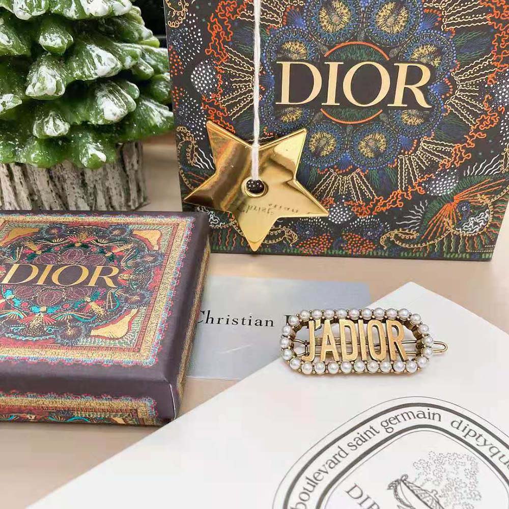 Dior Women J’Adior Barrette Antique Gold-Finish Metal - image 7