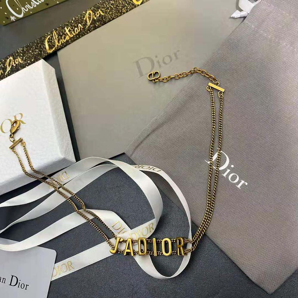 Dior Women J’Adior Choker Antique Gold-Finish Metal - image 6