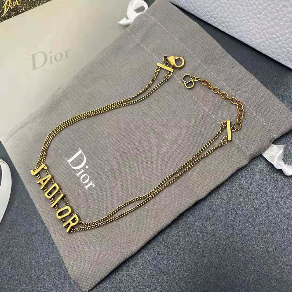 Dior Women J’Adior Choker Antique Gold-Finish Metal - image 5