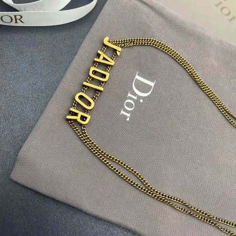 Dior Women J’Adior Choker Antique Gold-Finish Metal - image 4