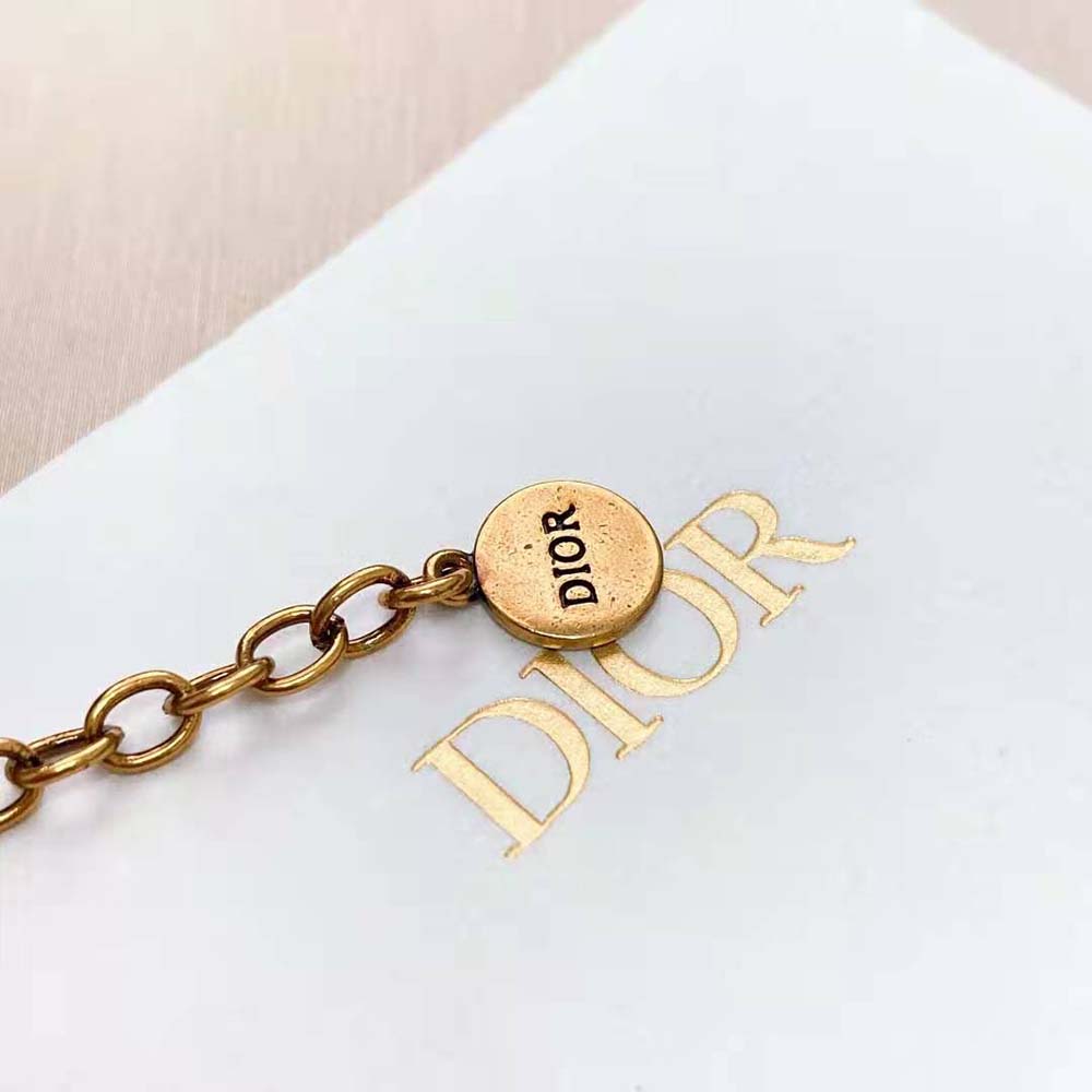 Dior Women J’Adior Choker Antique Gold-Finish Metal and White Resin Pearls - image 7
