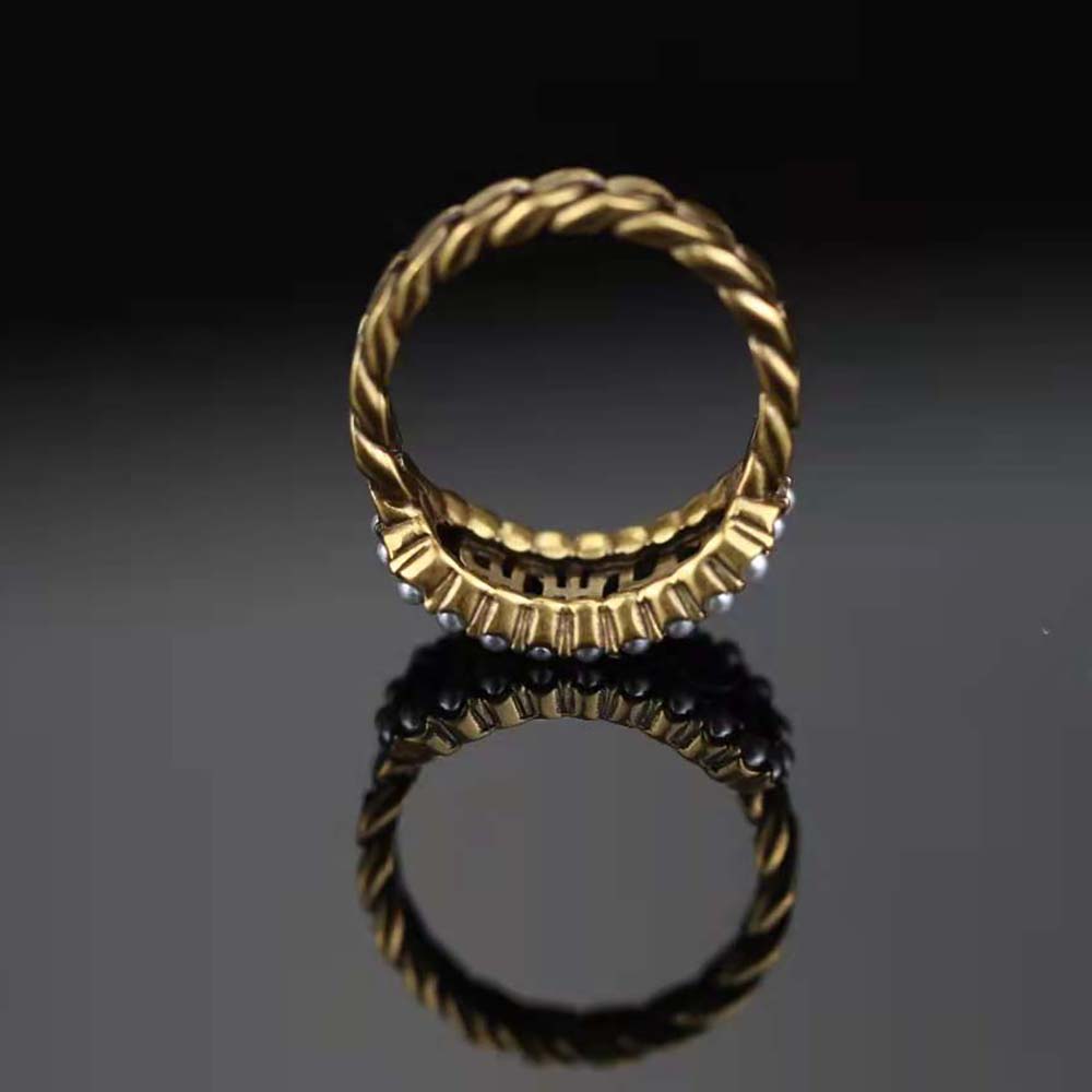 Dior Women J’Adior Ring Antique Gold-Finish Metal - image 5