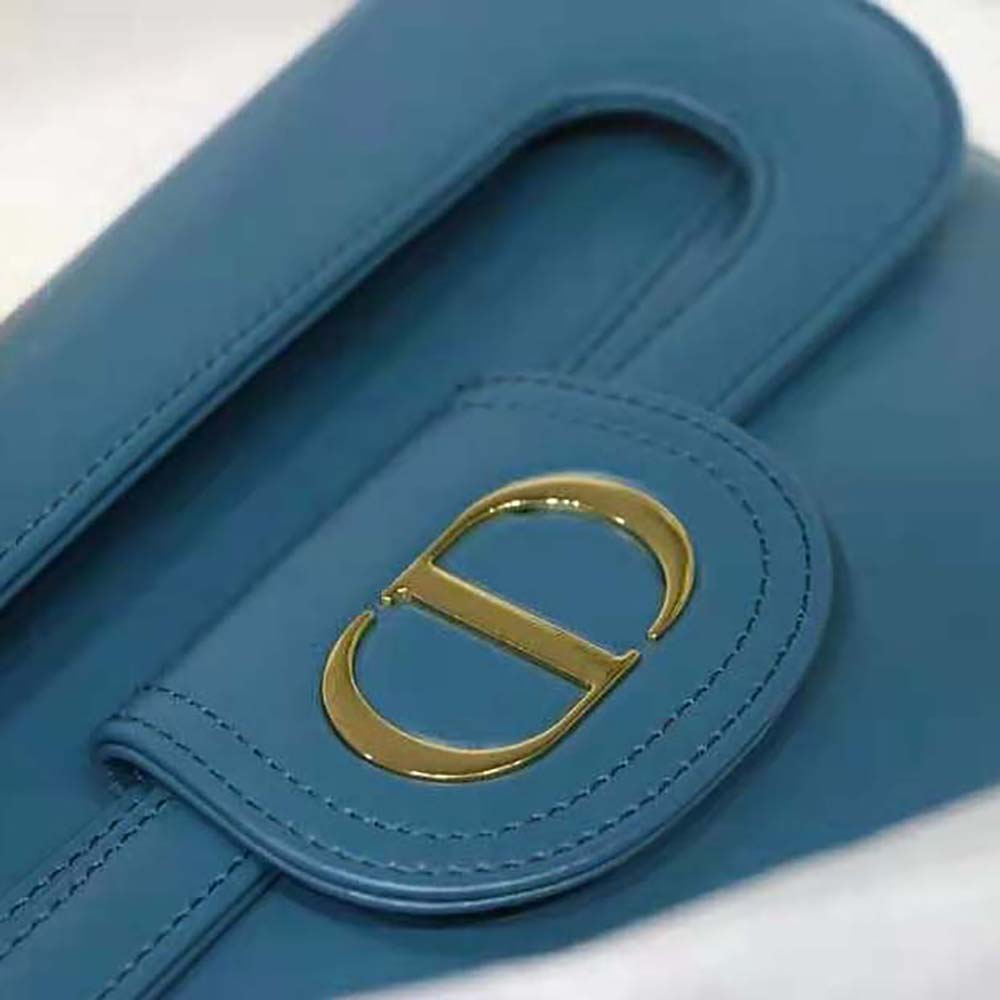 Dior Women Medium Diordouble Bag Deep Ocean Blue Smooth Calfskin - image 10