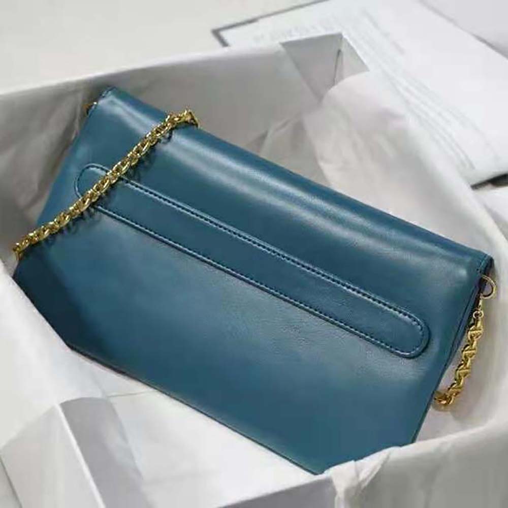 Dior Women Medium Diordouble Bag Deep Ocean Blue Smooth Calfskin - image 6