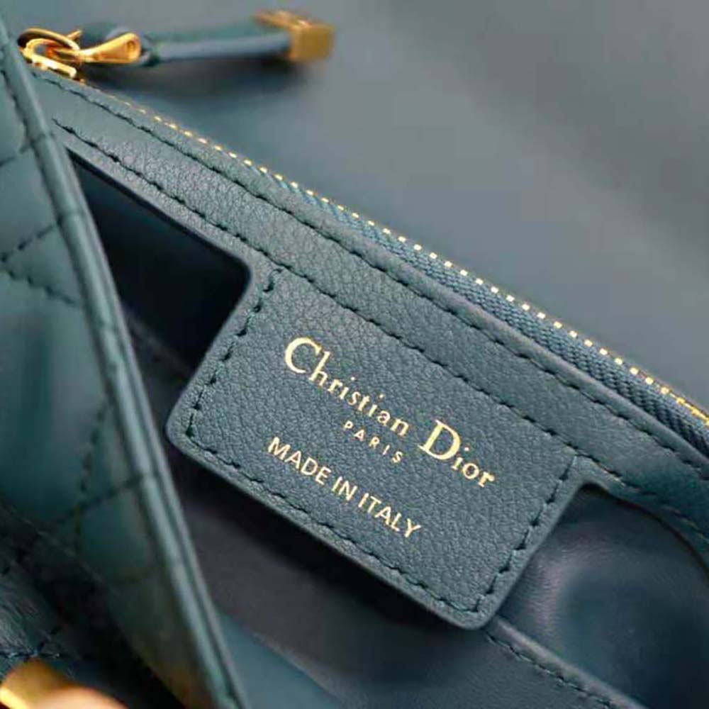 Dior Women Small Dior Caro Bag Supple Cannage Calfskin-Blue - image 10