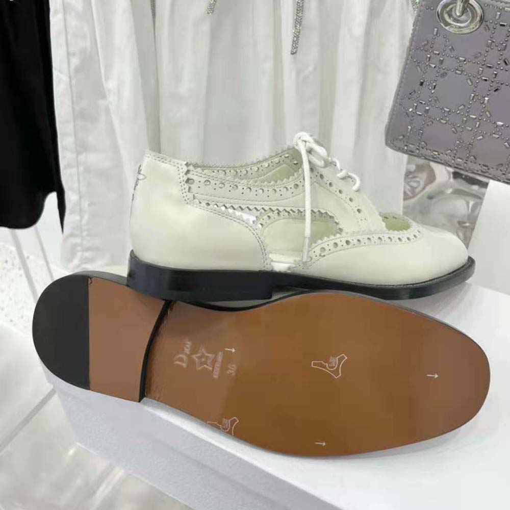 Dior Women Teddy-d Derby White Perforated Calfskin - image 8