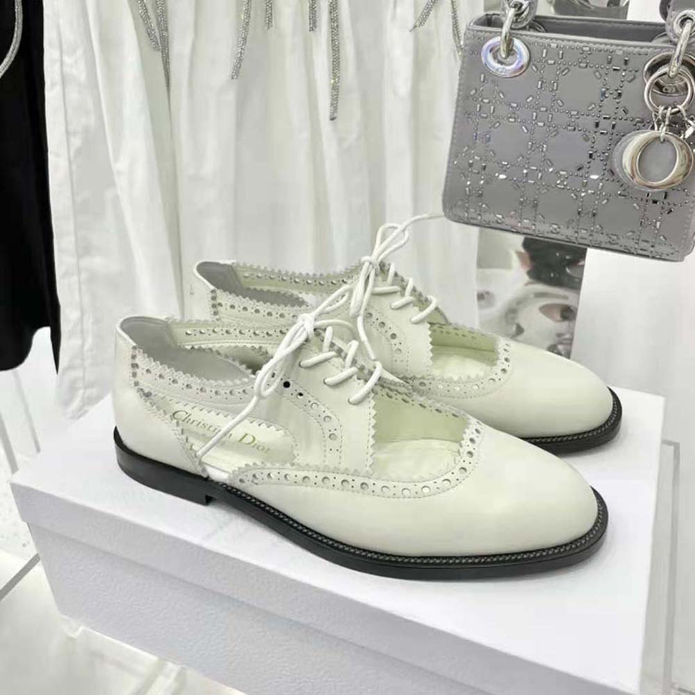 Dior Women Teddy-d Derby White Perforated Calfskin - image 4