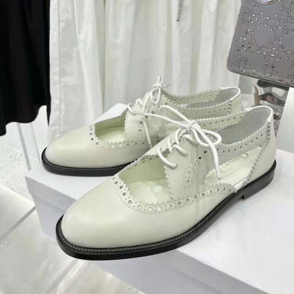 Dior Women Teddy-d Derby White Perforated Calfskin - image 5