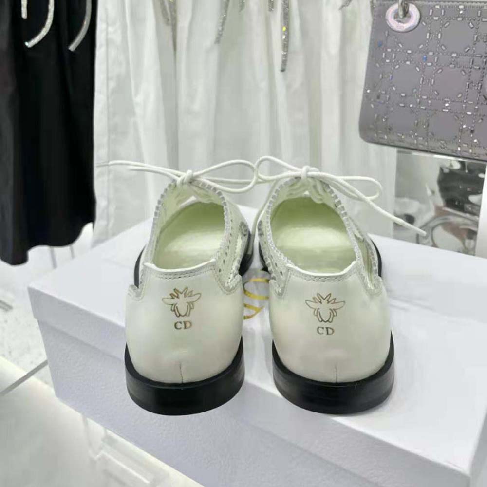 Dior Women Teddy-d Derby White Perforated Calfskin - image 7