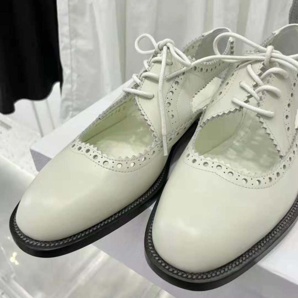 Dior Women Teddy-d Derby White Perforated Calfskin - image 10