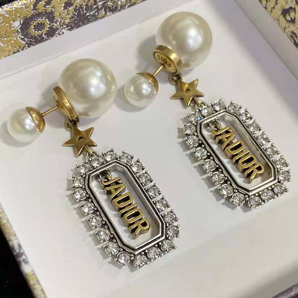 Dior Women Tribales Earrings Antique Gold and Palladium-Finish Metal - image 5