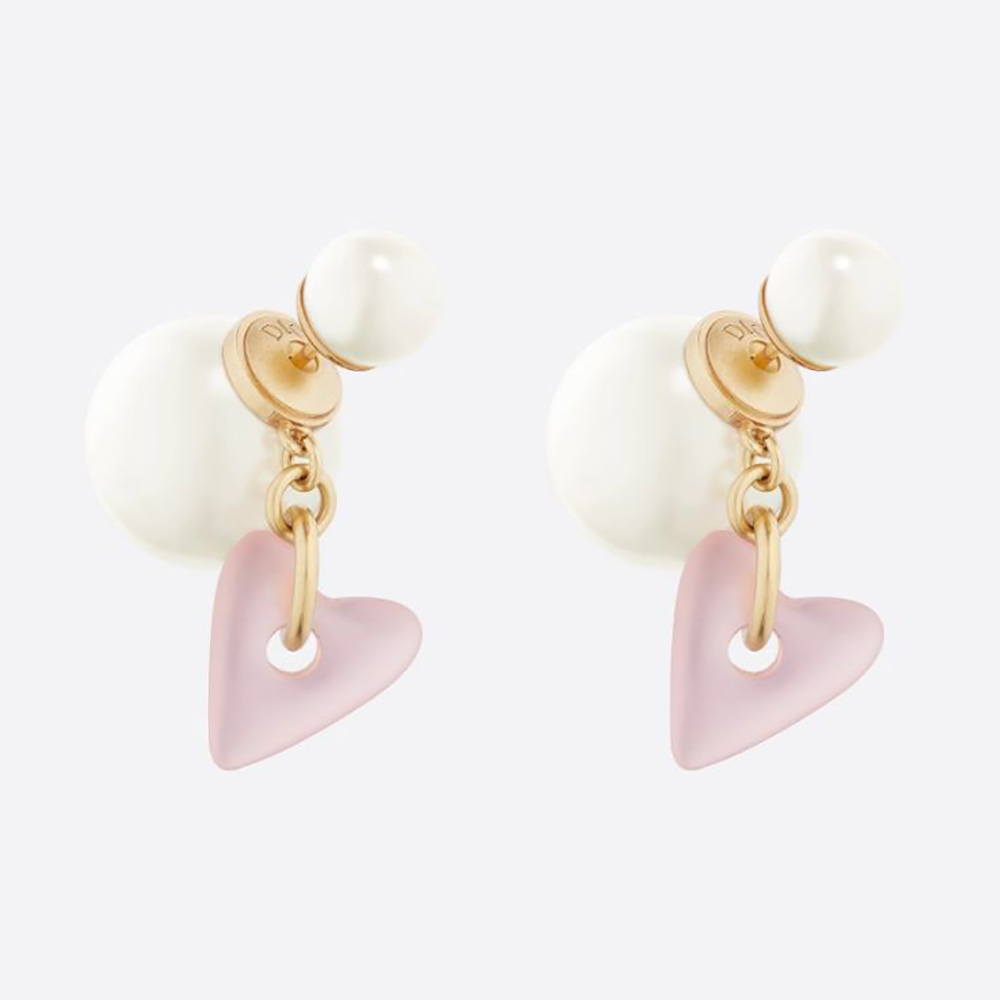 Close-up of Dior Women Tribales Earrings gold-finish metal detail