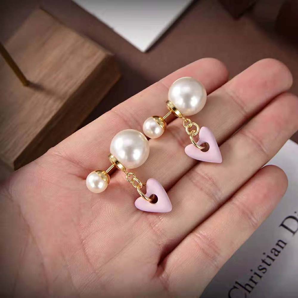 Dior Women Tribales Earrings Gold-Finish Metal and with Pink Glass - image 7
