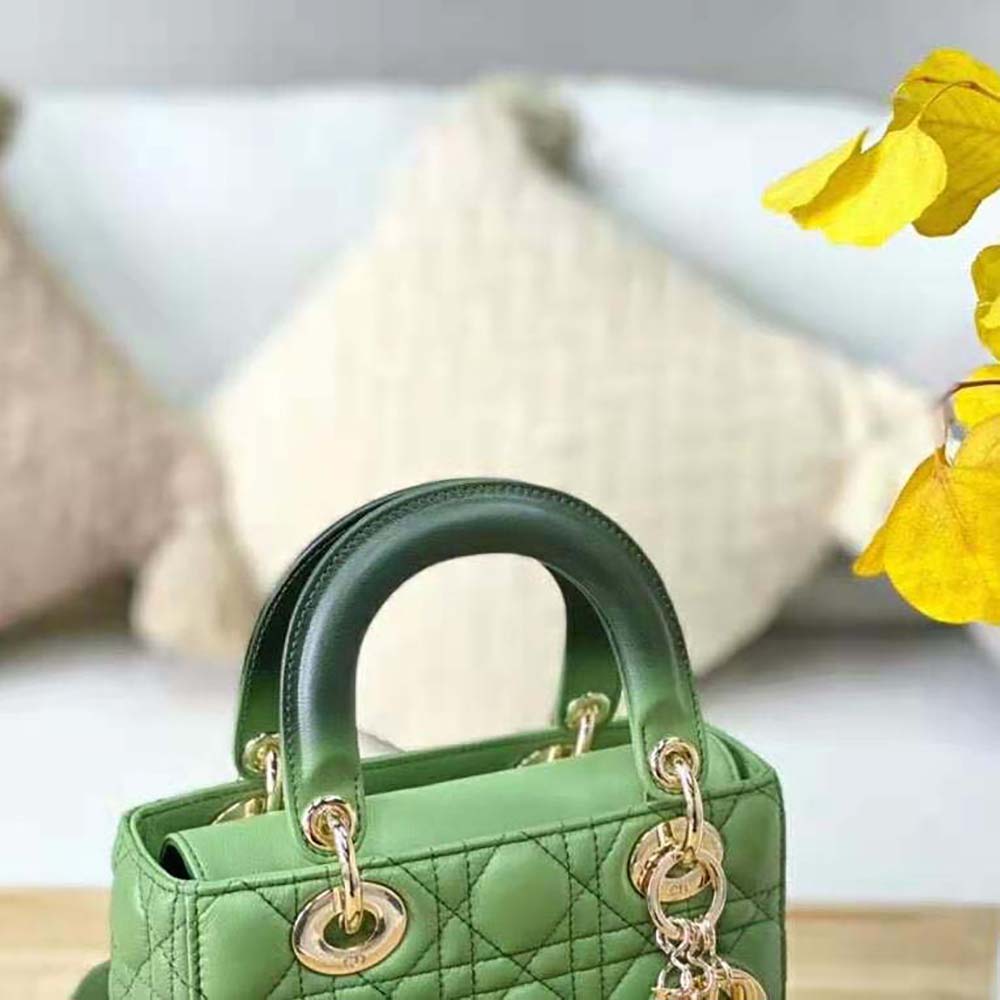 Dior Women my Abcdior Bag Green Gradient Cannage Lambskin - image 8