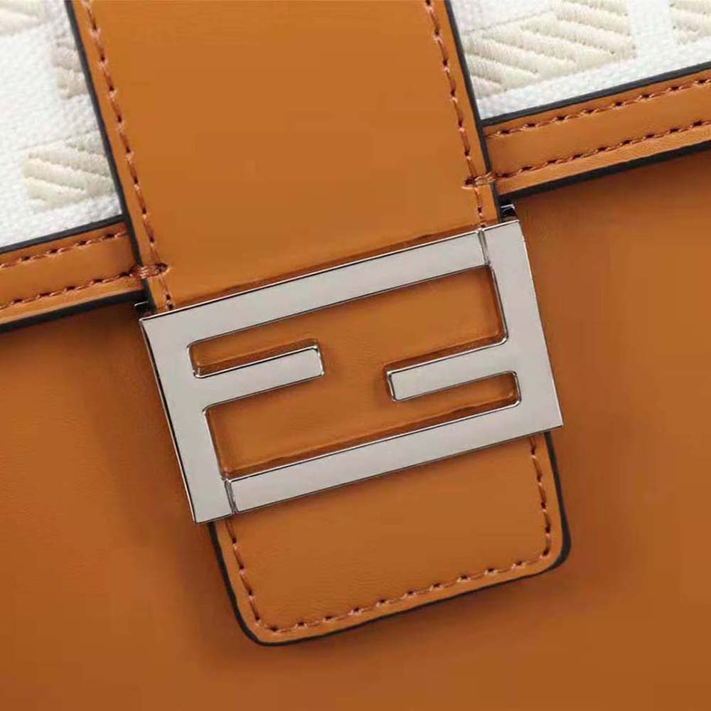 Fendi Men Flat Baguette Leather Bag-Brown - image 9