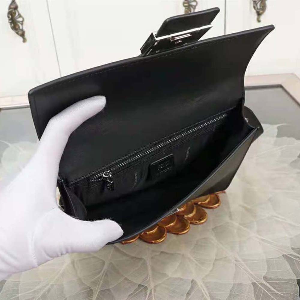 Fendi Men Flat Baguette Leather Bag-Black - image 6