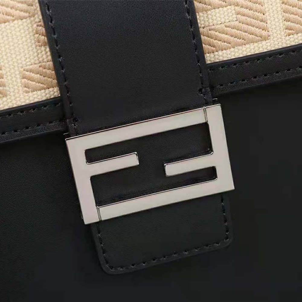 Fendi Men Flat Baguette Leather Bag-Black - image 8