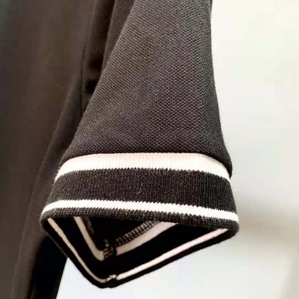 Fendi Men Polo Shirt Black Pique Sweater - image 6