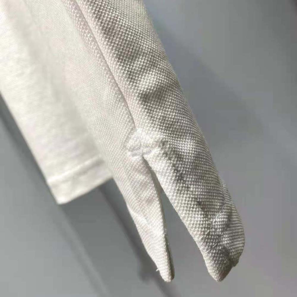 Fendi Men Polo Shirt White Pique Sweater - image 7