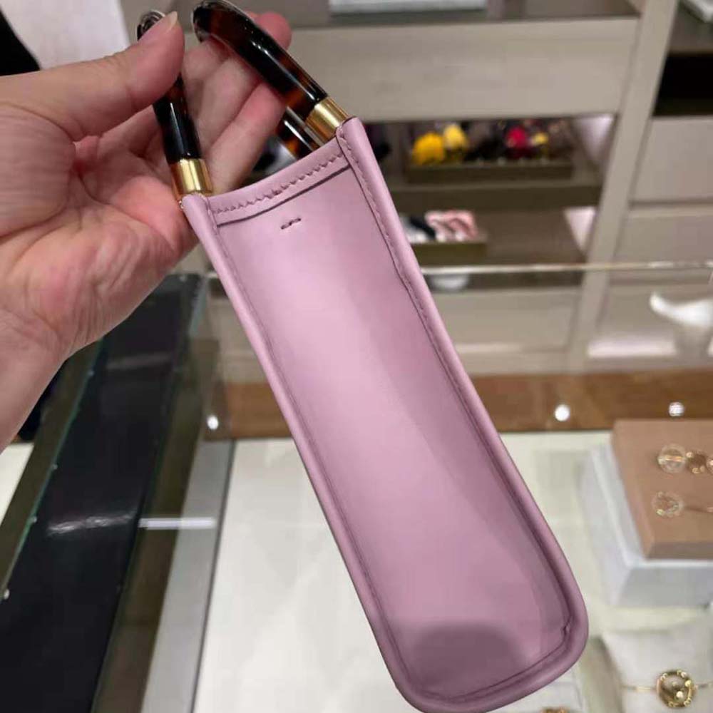 Fendi Women Mini Sunshine Shopper Leather Mini-Bag-Pink - image 4