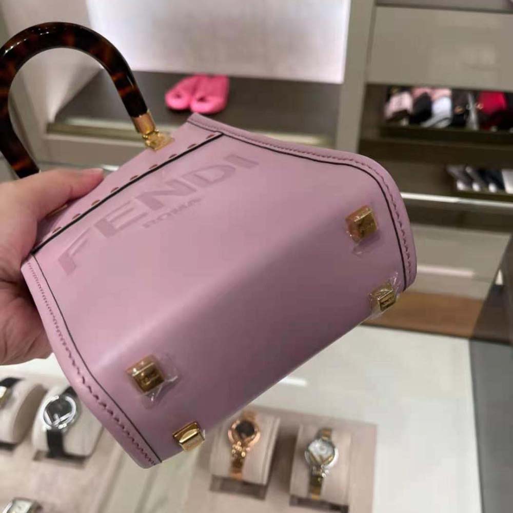 Fendi Women Mini Sunshine Shopper Leather Mini-Bag-Pink - image 5