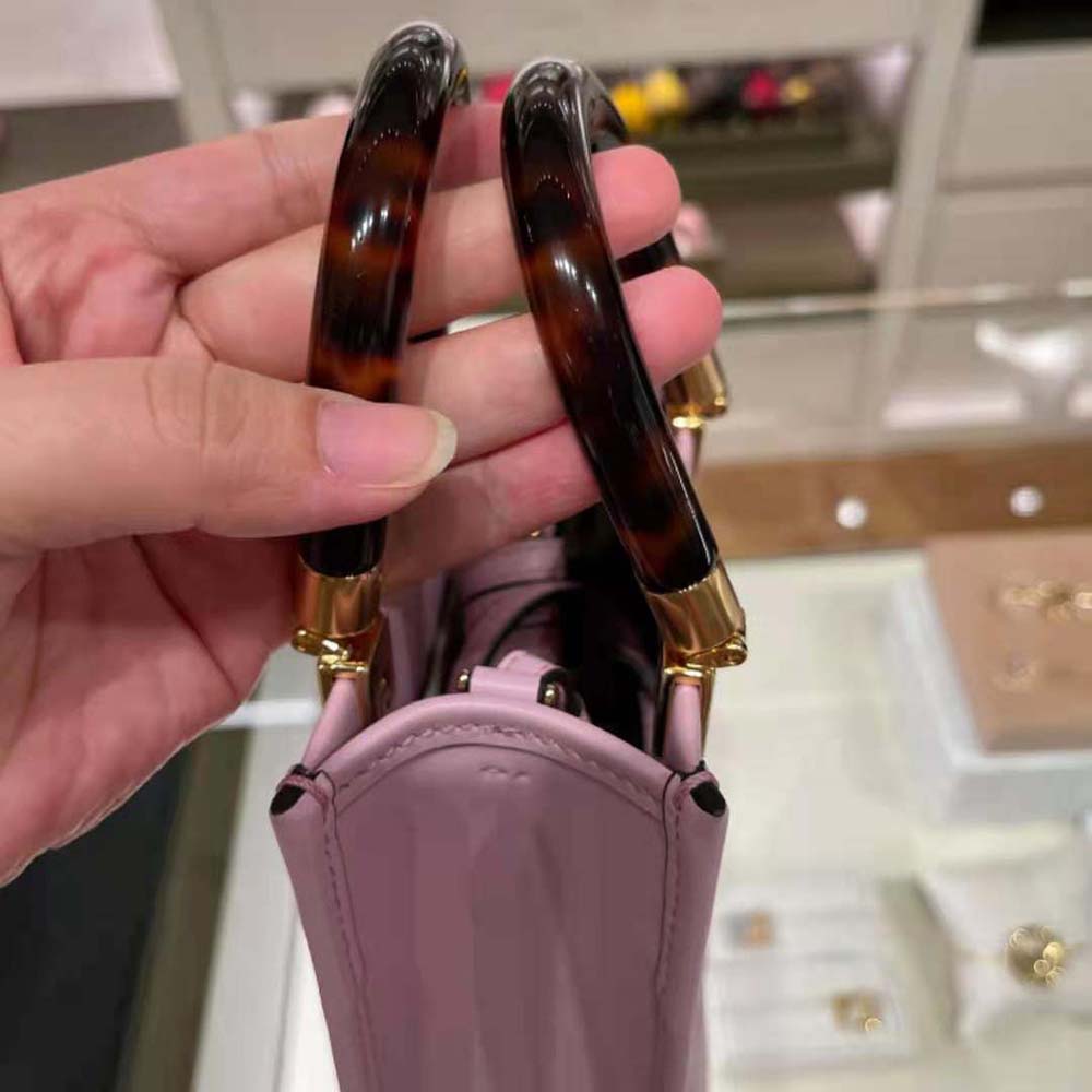 Fendi Women Mini Sunshine Shopper Leather Mini-Bag-Pink - image 7