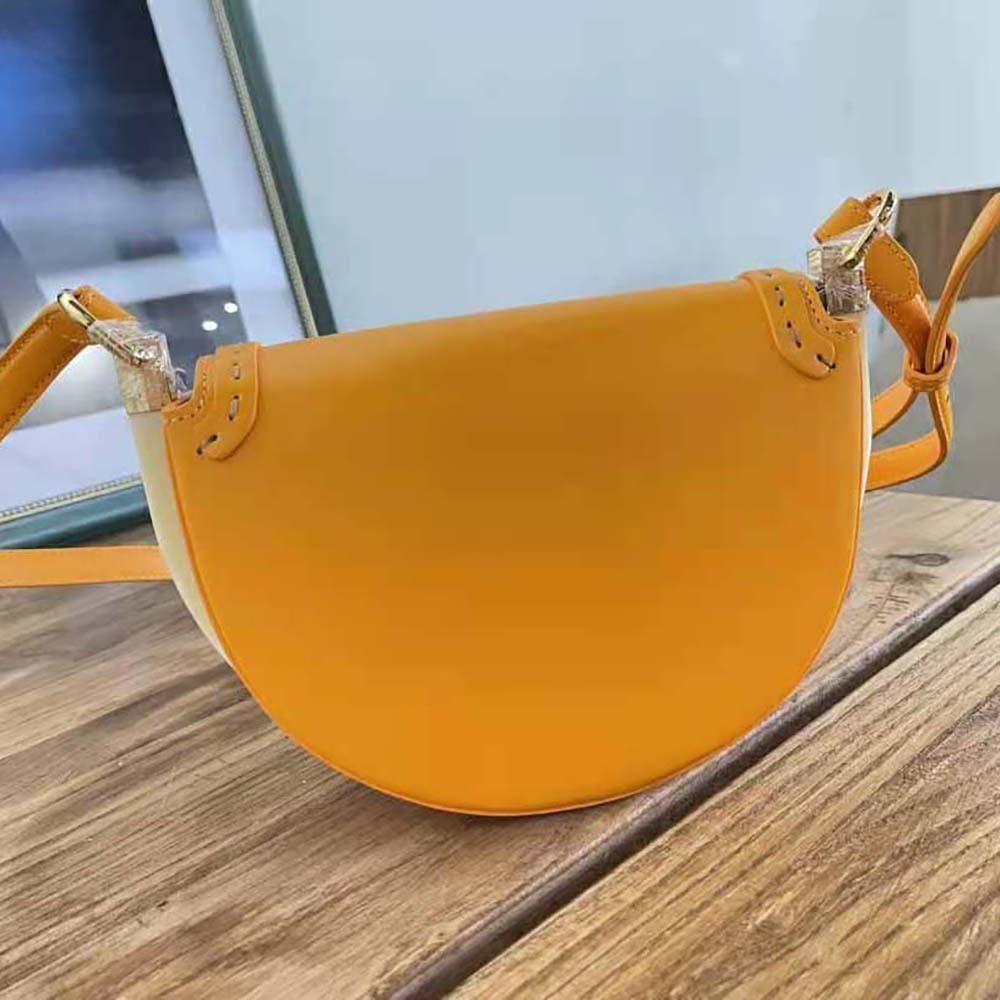 Fendi Women Moonlight Orange Leather Bag - image 4
