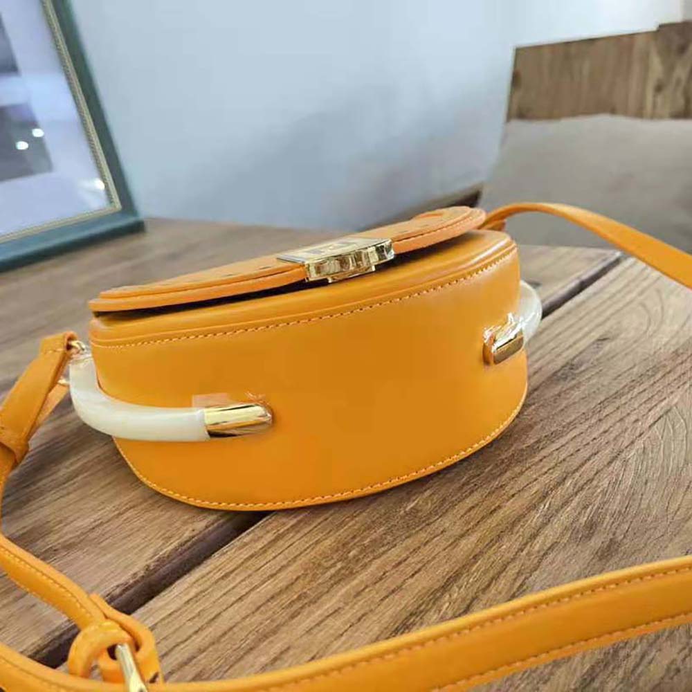Fendi Women Moonlight Orange Leather Bag - image 6