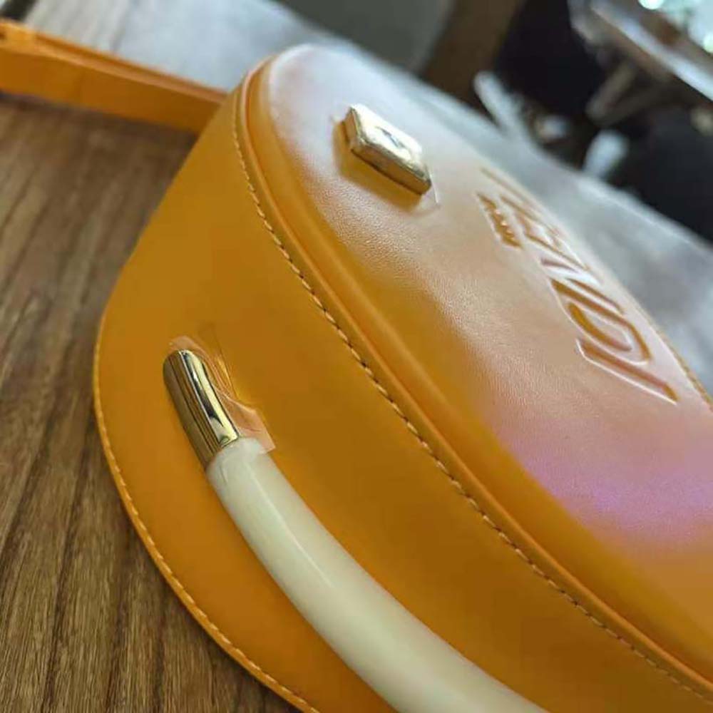 Fendi Women Moonlight Orange Leather Bag - image 9
