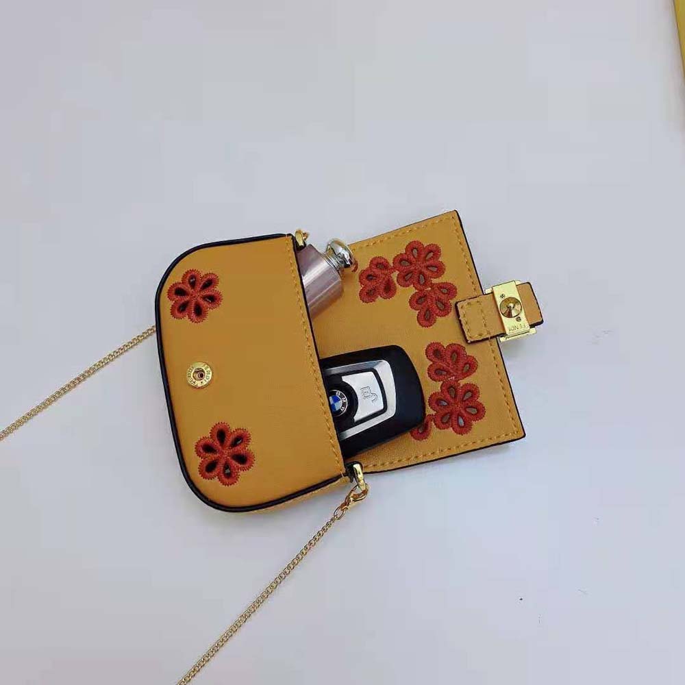 Fendi Women Nano Baguette Charm Orange Nappa Leather - image 7